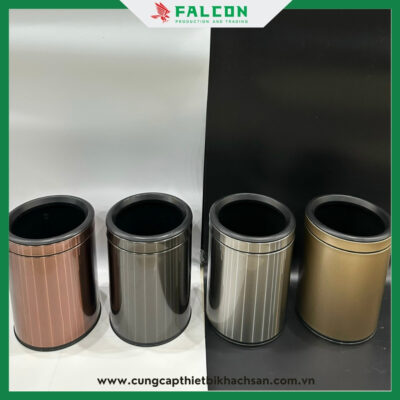 Thùng rác nalo không nắp hình tròn màu sắc lựa chọn