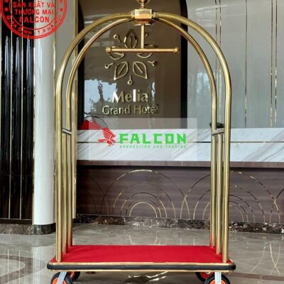 Xe đẩy hành lý mạ vàng chuyên nghiệp