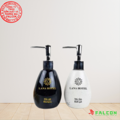 Bình dung dịch gốm sứ vòi bằng nhựa