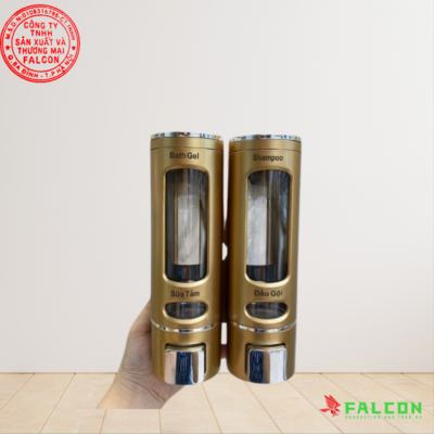 Bình đưng gắn tường đôi 2 màu Trắng, Vàng hồng