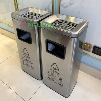 Thùng rác sảnh gạt tàn đôi cao cấp