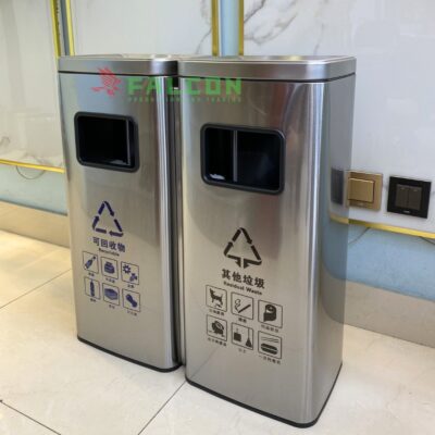 Thùng rác gạt tàn đôi