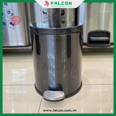 Sản phẩm thùng rác nano đạp chân hình tròn 6l