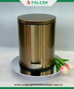 Thùng rác nano đạp chân hình tròn 8l cao cấp