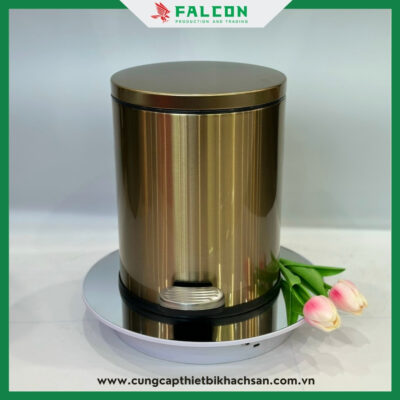 Thùng rác nano đạp chân hình tròn 8l cao cấp