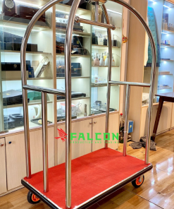 Xe đẩy hành lý hình lông chim cao cấp