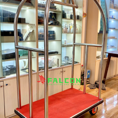 Xe đẩy hành lý hình lông chim cao cấp