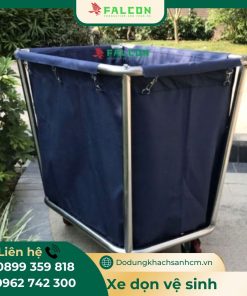Sản phẩm xe để đồ dơ khách sạn 1 ngăn