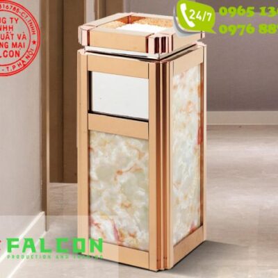 Thùng rác inox đá hoa cương