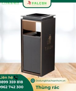 Thùng rác sảnh inox phủ nano cao cấp