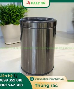 Sản phẩm thùng rác nano không nắp hình tròn 10l