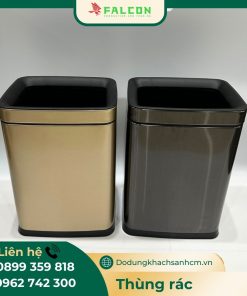 Thùng rác khách sạn phủ nano không nắp 8l