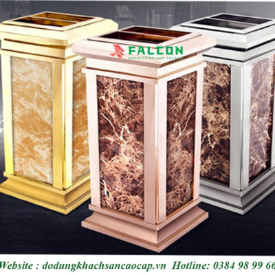 thùng rác sảnh đá hoa cương