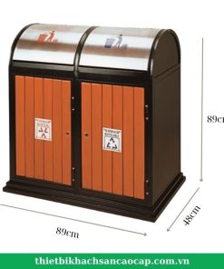 Thông số thùng rác sảnh loại đôi