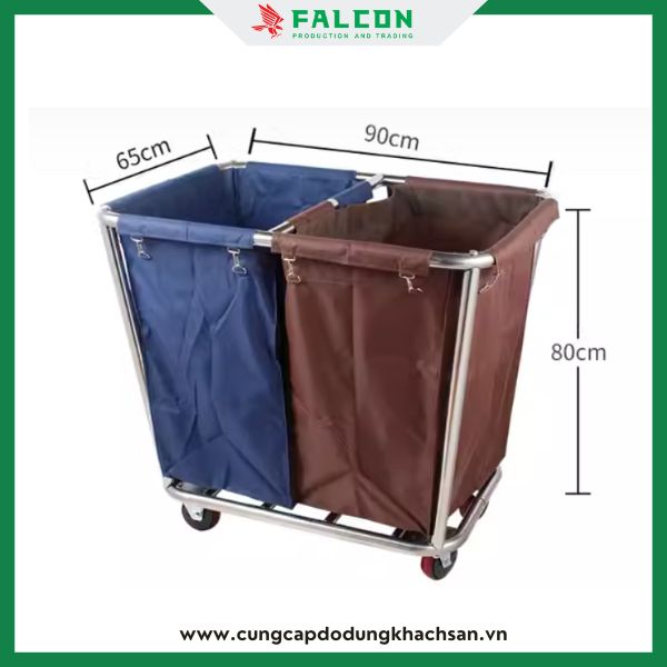 Thông số xe dọn đồ dơ 2 túi