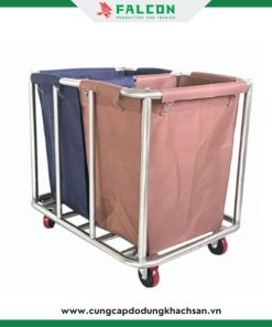Xe dọn đồ dơ 2 túi khách sạn
