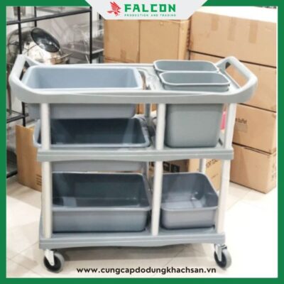 Xe dọn dẹp thùng nhựa