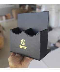 Giá để điều khiển 2 ngăn bằng da